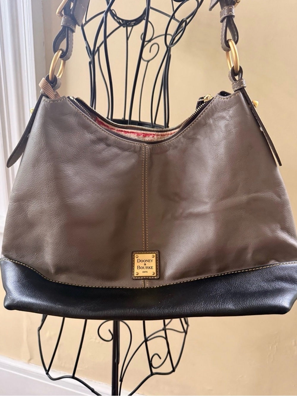 Dooney & Bourke Leather Sophia Hobo Bag